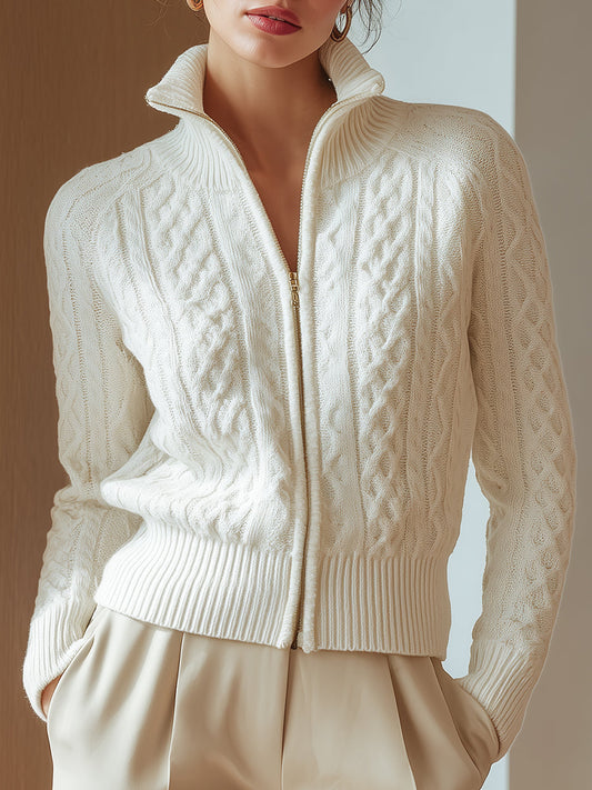 Pilar | Jersey Estampado de Cuello Alto