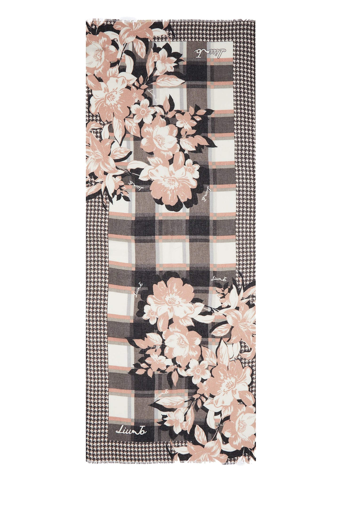 Pañuelo Martina | Estampado Floral y Pata de Gallo