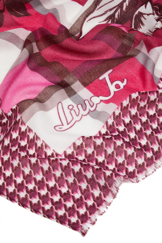 Pañuelo Valentina | Estampado Floral Fucsia