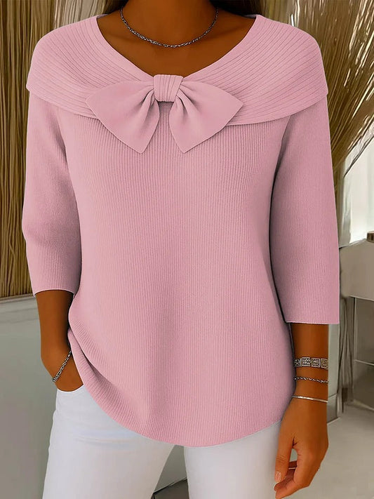 Trinidad | Jersey con Lazo y Cuello Redondo