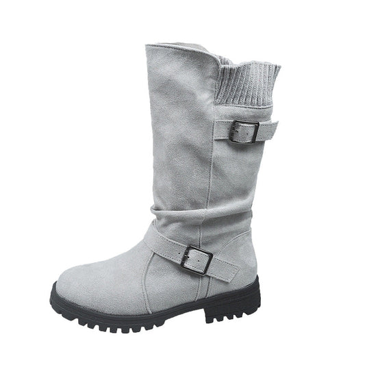 Aurora | Botas con Hebillas y Punto