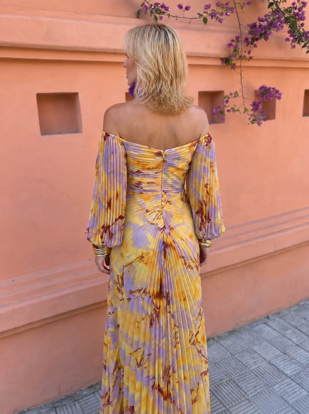Greta | Vestido Largo Floral de Corte Elegante
