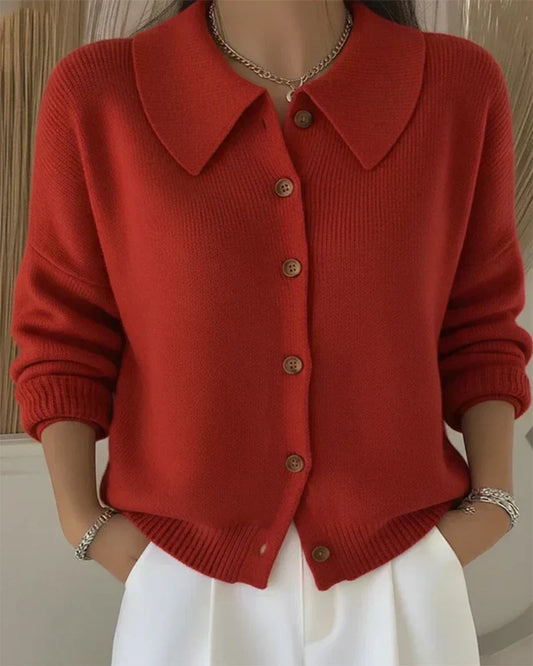 Vega | Chaqueta de Punto con Cuello Camisero