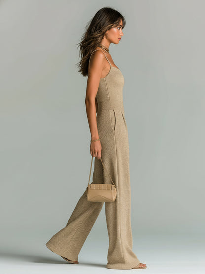 Roberta | Mono elegante sin mangas con pierna ancha