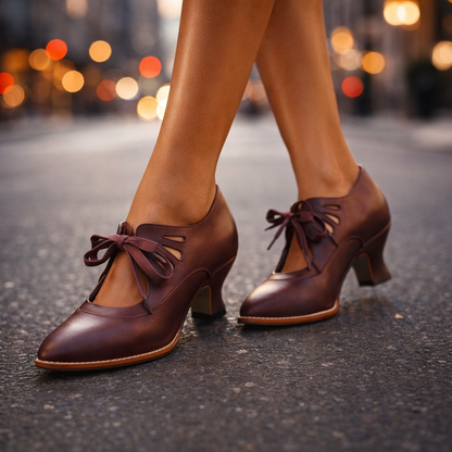 Josefa | Zapatos con Cordones y Tacón