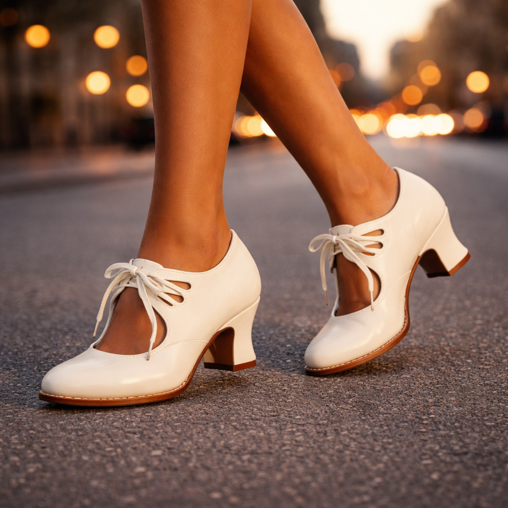 Josefa | Zapatos con Cordones y Tacón