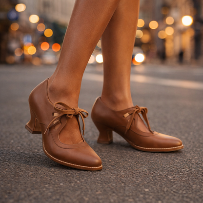 Josefa | Zapatos con Cordones y Tacón