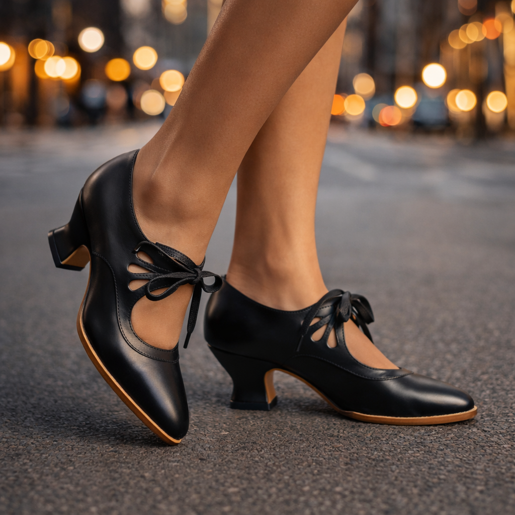 Josefa | Zapatos con Cordones y Tacón