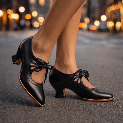 Josefa | Zapatos con Cordones y Tacón