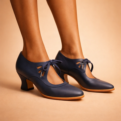 Josefa | Zapatos con Cordones y Tacón