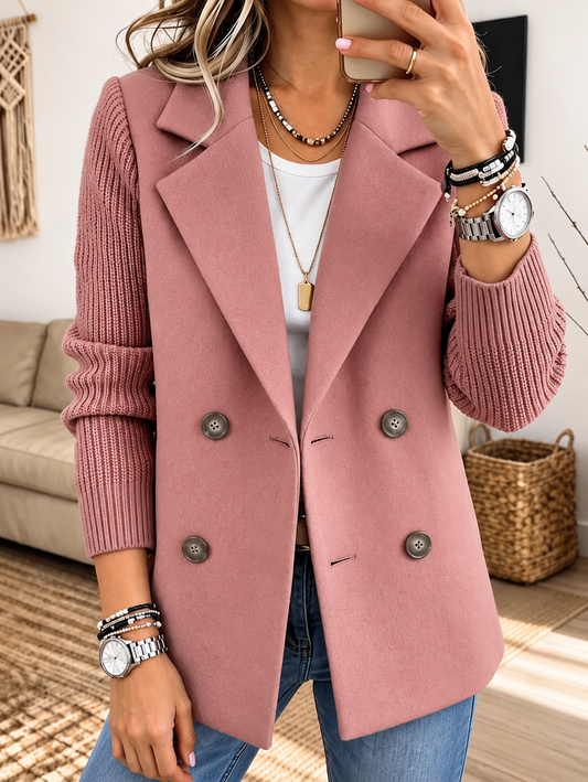 Carla | Blazer Elegante con Mangas de Punto