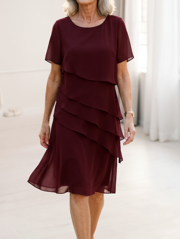 Julia – Vestido Elegante y Fluido con Volantes