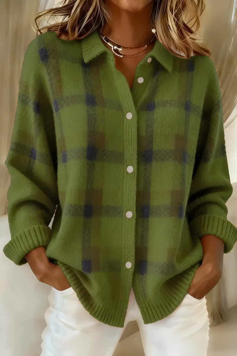 Candela | Chaqueta de Punto de Cuadros
