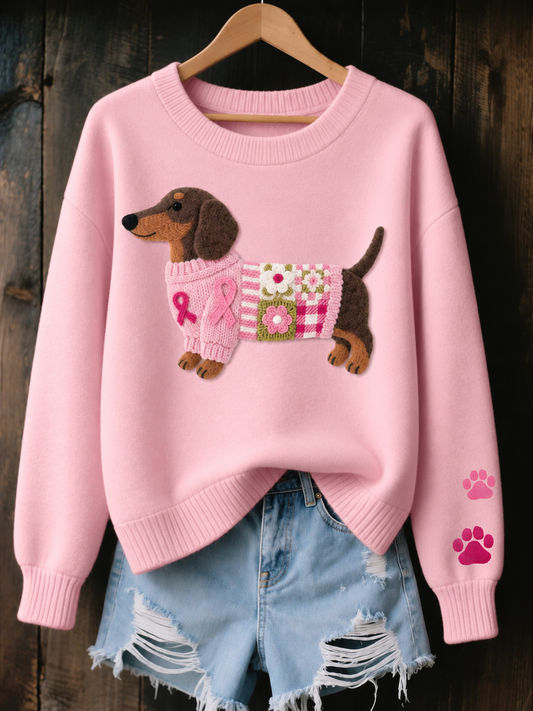 Martina | Jersey de Punto con Perrito Bordado