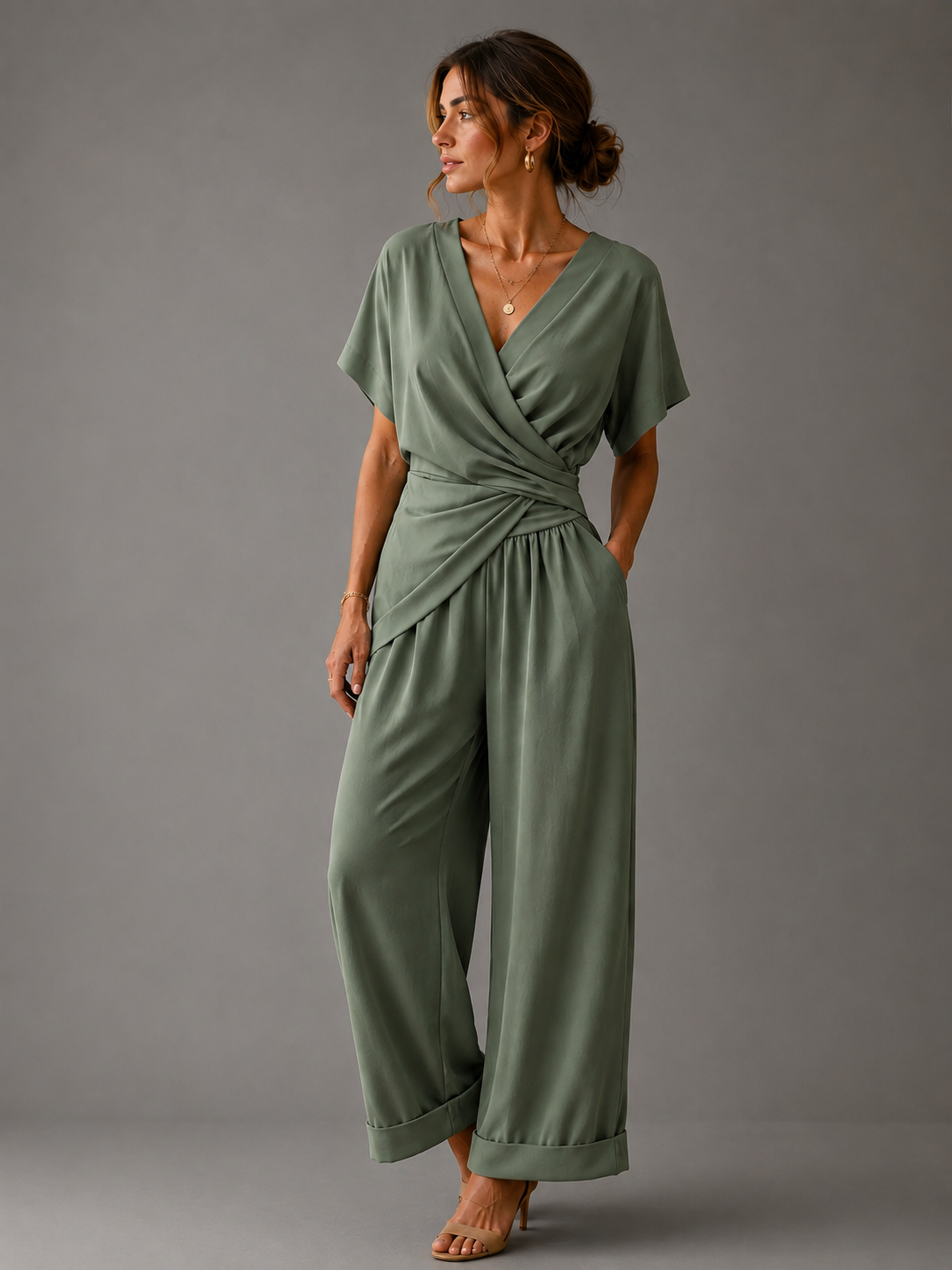 Alessia | Conjunto de Lino con Detalles Elegantes