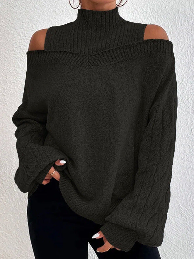 Jimena | Jersey de Cuello Alto con Hombros Descubiertos