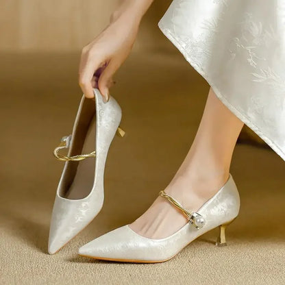 Nieves | Zapatos de Tacón con Perla