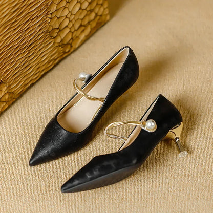 Nieves | Zapatos de Tacón con Perla