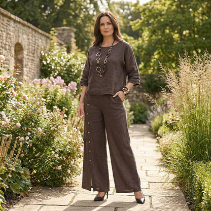 Laura | Conjunto de Top y Pantalón Palazzo