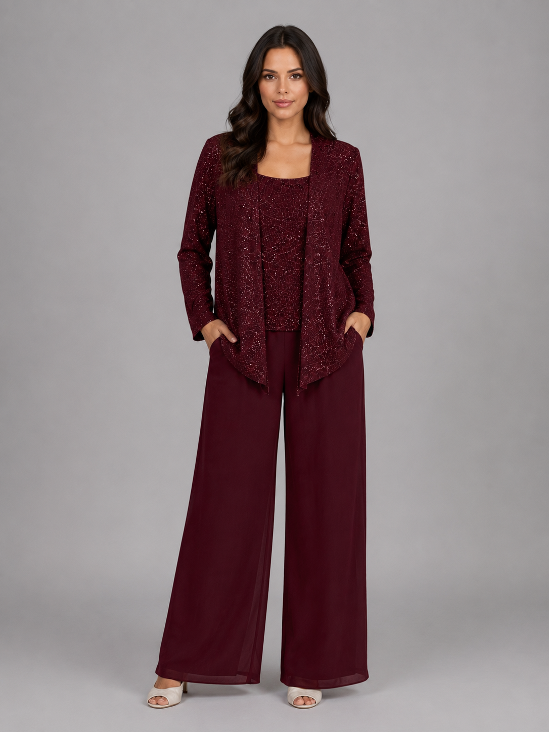 Valeria | Conjunto Elegante de Tres Piezas con Lentejuelas