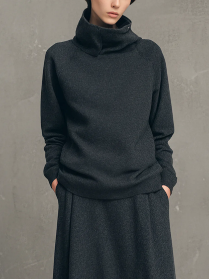 Vega | Conjunto Gris Antracita con Falda Evasé