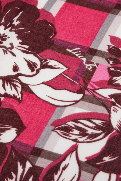 Pañuelo Valentina | Estampado Floral Fucsia