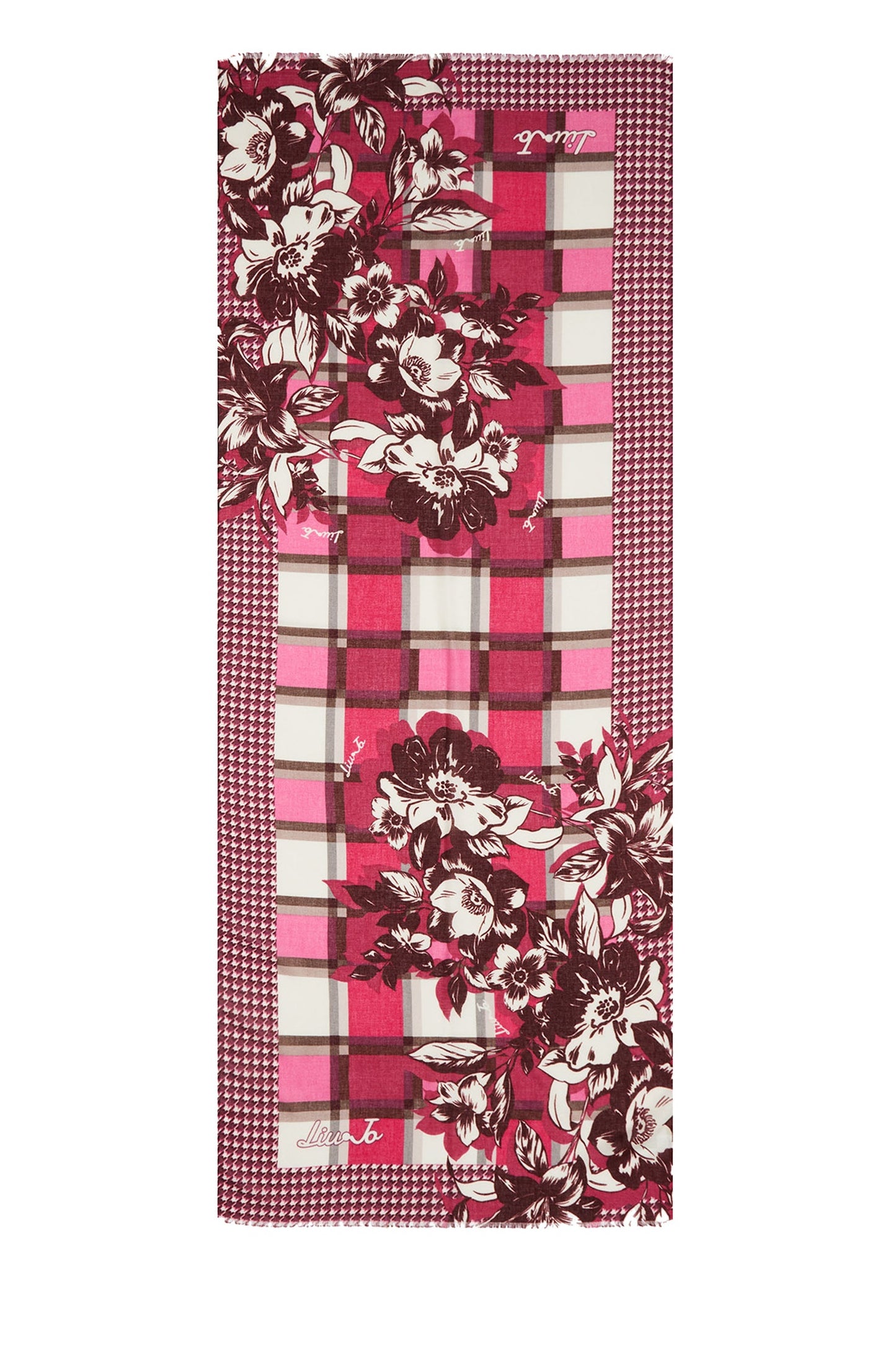 Pañuelo Valentina | Estampado Floral Fucsia