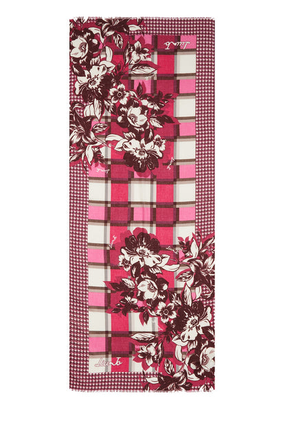 Pañuelo Valentina | Estampado Floral Fucsia