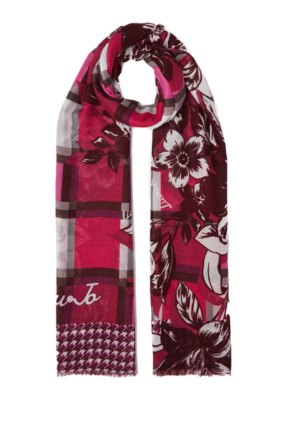 Pañuelo Valentina | Estampado Floral Fucsia