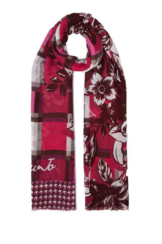 Pañuelo Valentina | Estampado Floral Fucsia
