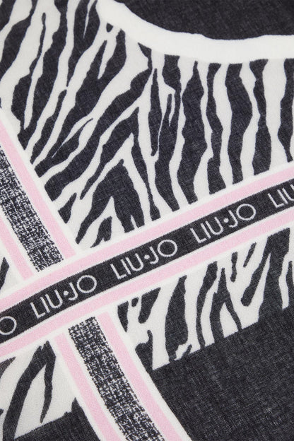 Pañuelo Elena | Estampado Animal Negro