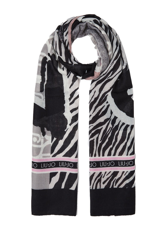 Pañuelo Elena | Estampado Animal Negro