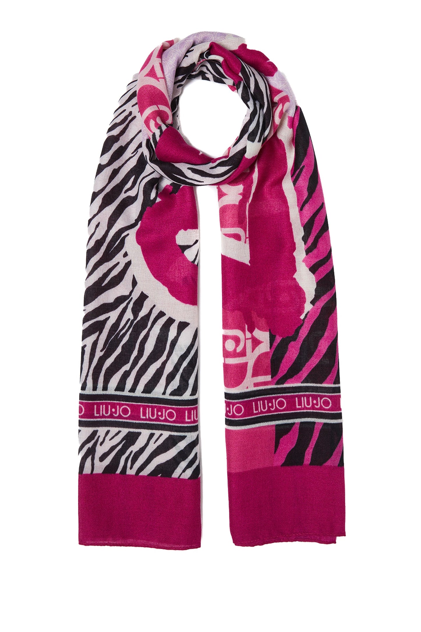 Pañuelo Camila | Estampado Animal Fucsia