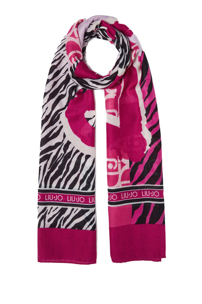 Pañuelo Camila | Estampado Animal Fucsia
