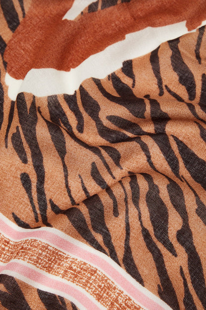 Pañuelo Martina | Estampado Animal Marrón