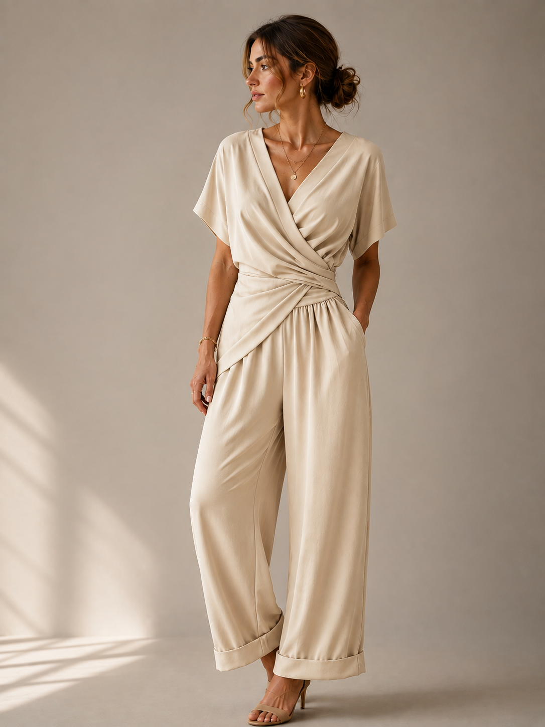 Alessia | Conjunto de Lino con Detalles Elegantes