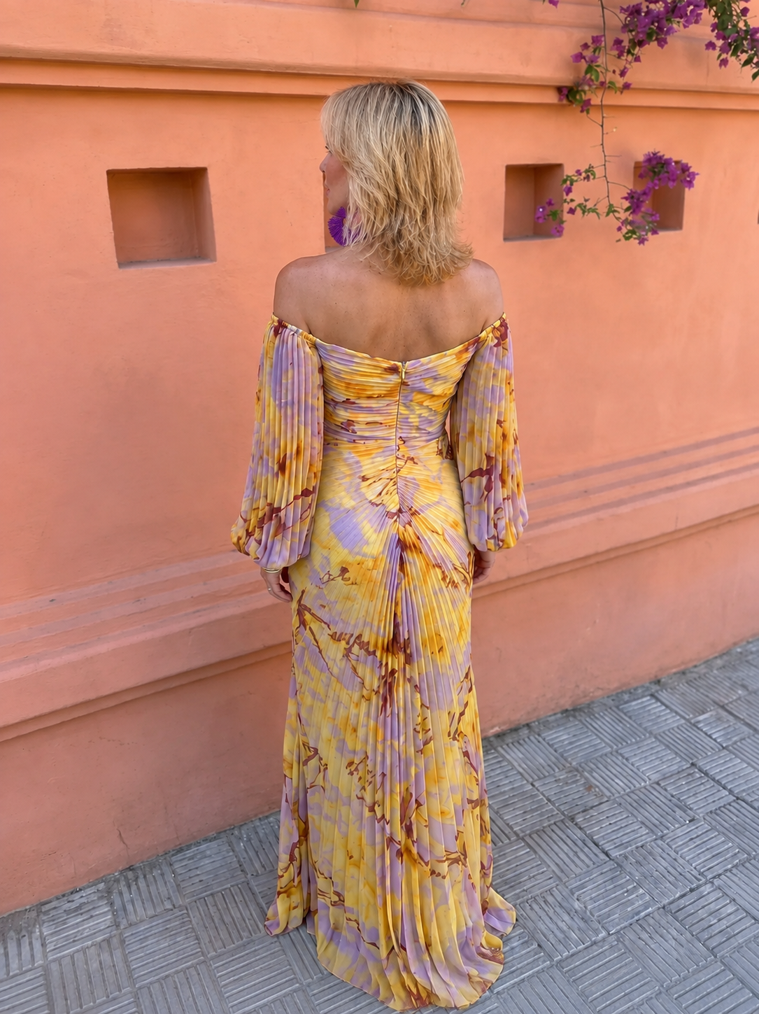 Greta | Vestido Largo Floral de Corte Elegante