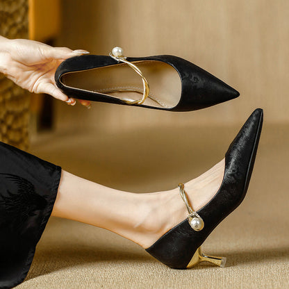 Nieves | Zapatos de Tacón con Perla