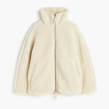 Silvana | Chaqueta Teddy Oversize de Cuello Alto