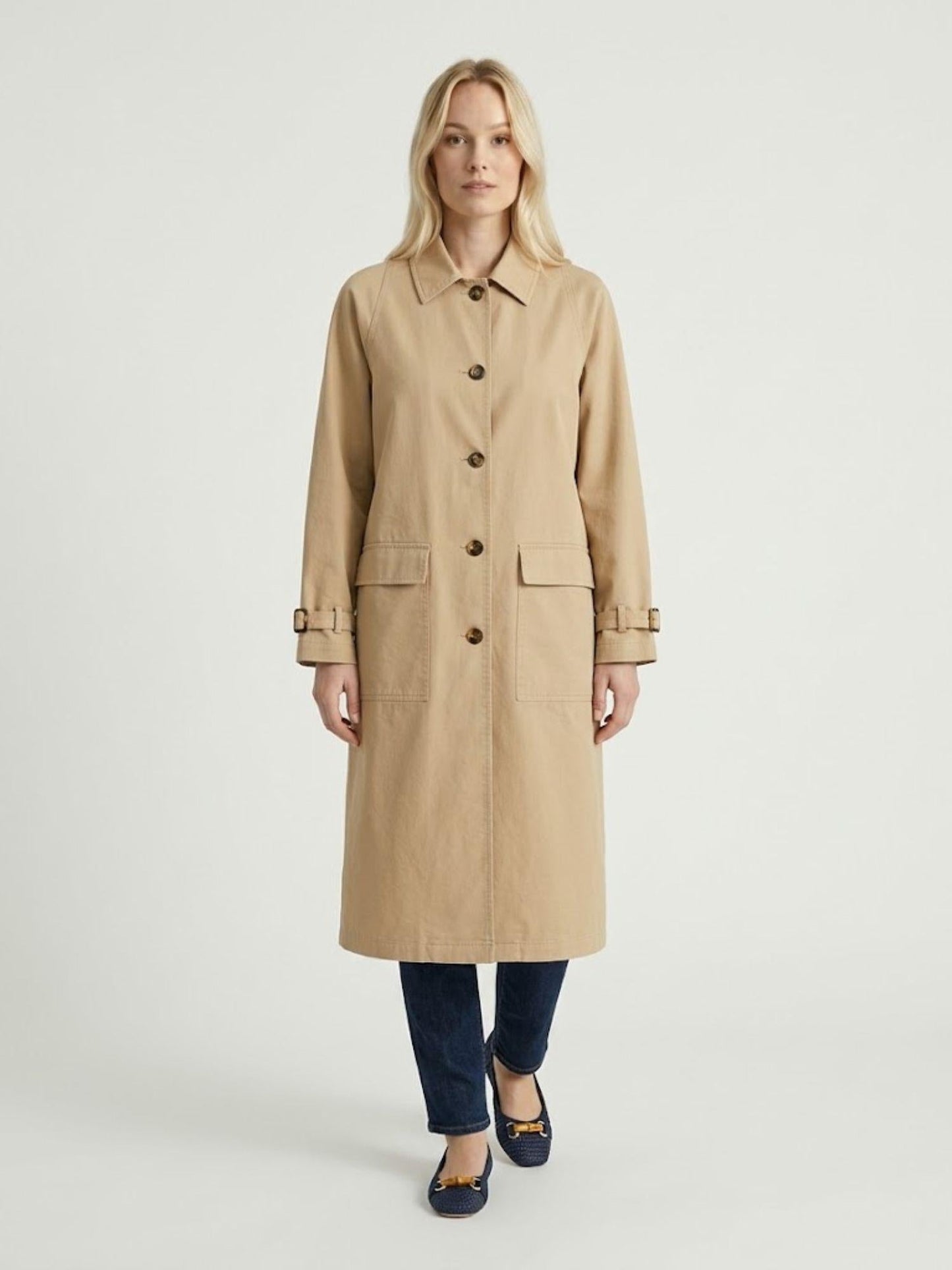 Alessia  Abrigo Largo Beige