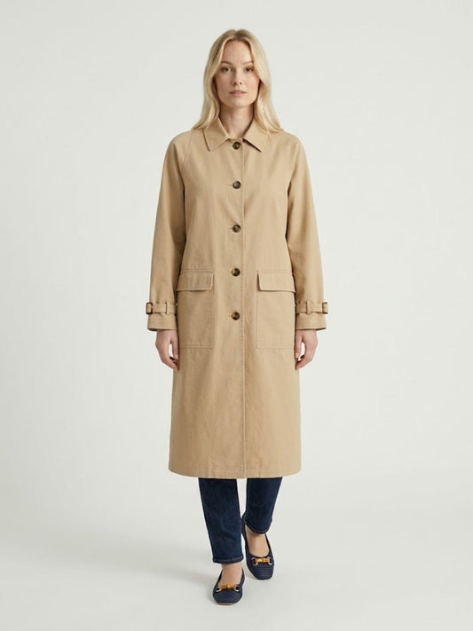 Alessia  Abrigo Largo Beige