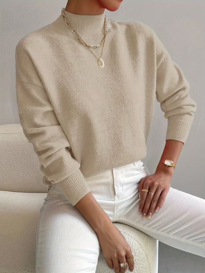 Claudia | Jersey Suave de Cuello Alto