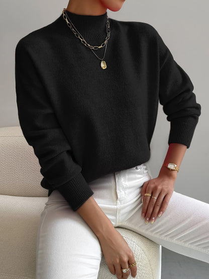 Claudia | Jersey Suave de Cuello Alto