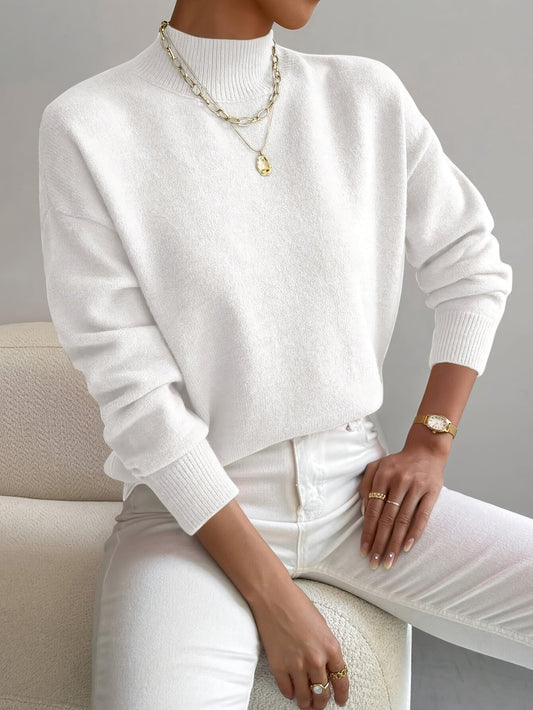 Claudia | Jersey Suave de Cuello Alto