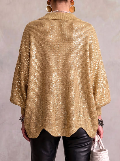 Manon | Cárdigan Oversize con Botones Dorados