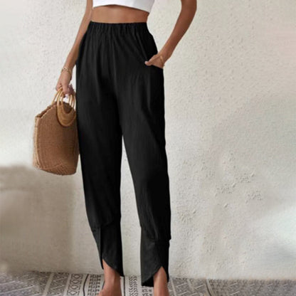 Essari - Pantalones con Dobladillo Deshilachado